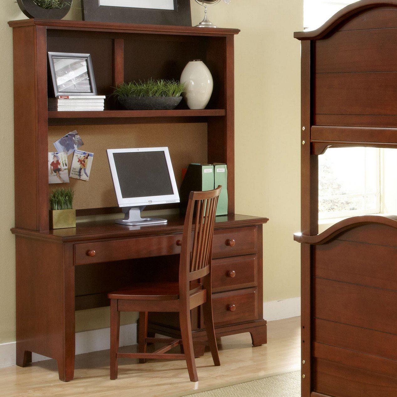 Vaughan Bassett Hamilton/Franklin Computer Desk & Hutch Dunk & Bright